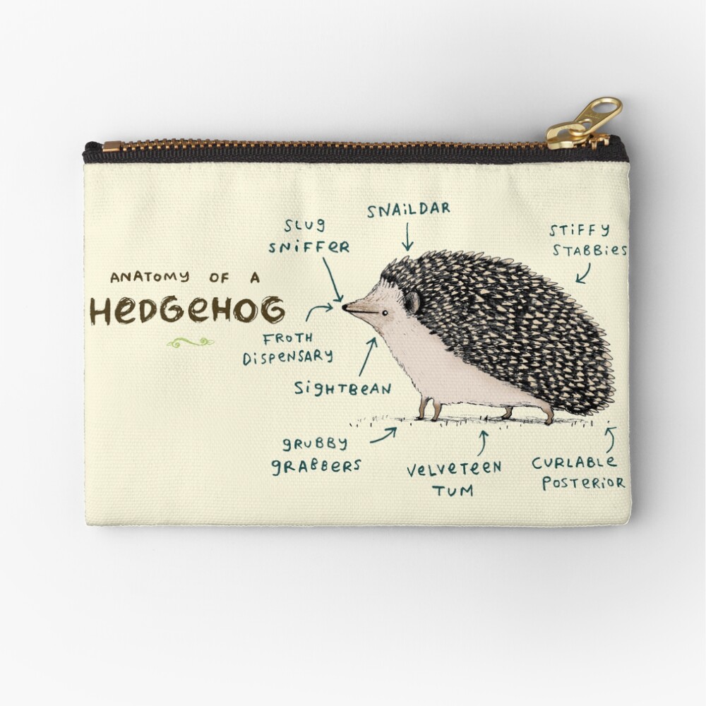 Anatomy of a Hedgehog Zipper Pouch