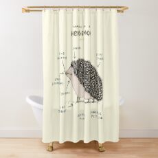 Anatomy of a Hedgehog Shower Curtain