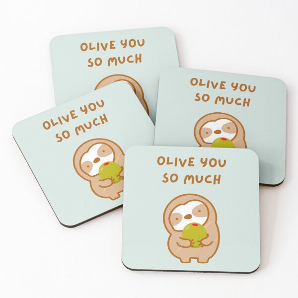 Item preview, I Love You So Much Olive Sloth  designed and sold by theslothinme.