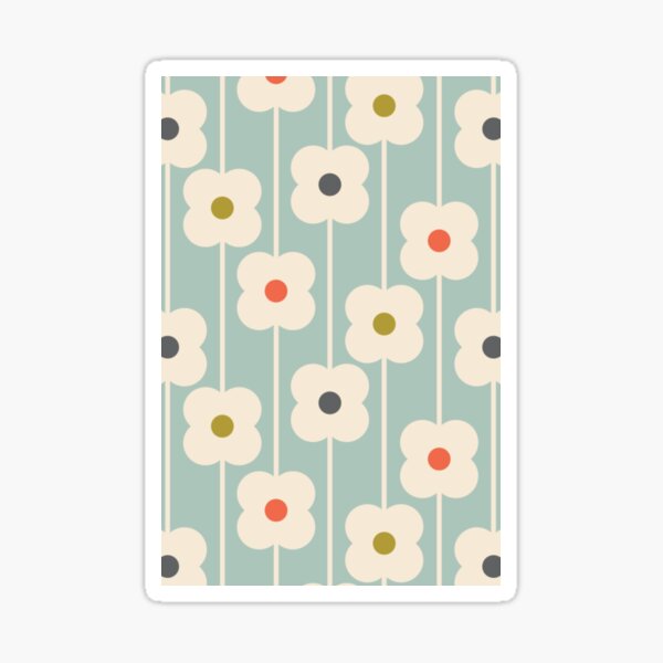 "orla kiely spot, blue spot, orla kiely design" Sticker for Sale by Kielydesignss Redbubble