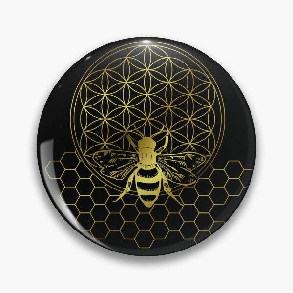 Item preview, Honey Bee Flower of Life designed and sold by Bluepress.