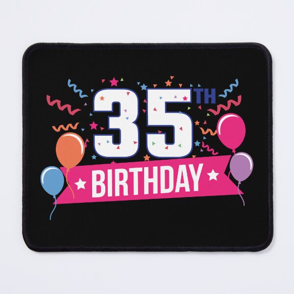 Item preview, 35th Birthday Party Balloons Banner Gift Idea designed and sold by haselshirt.