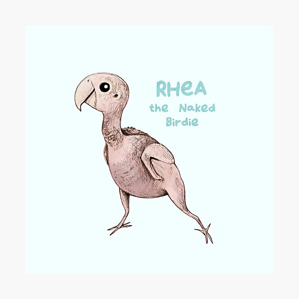 Rhea the Naked Birdie Photographic Print