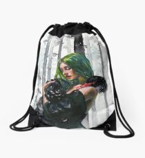 Black Swan Feelings Drawstring Bag