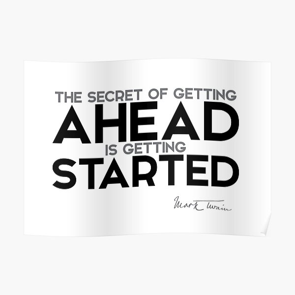 getting started - mark twain Poster