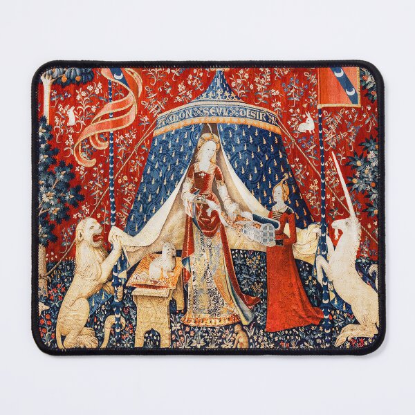 Item preview, lady and unicorn tapestry ,Lion,Fantasy Flowers,Animals Red Green Floral designed and sold by TeeARTHY.