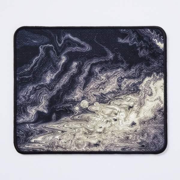 Item preview, black purple and white oil pour painting landscape inspired designed and sold by VioletHatTales.