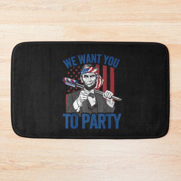 Item preview, We Want You To Party Abraham Lincoln American Flag 4th July T-Shirt designed and sold by Klaus-Gilbert.
