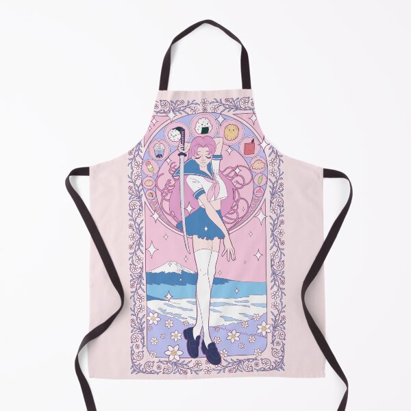 Item preview, Japan Pink Anime Schoolgirl Art Nouveau Illustration designed and sold by JessicaAmber.
