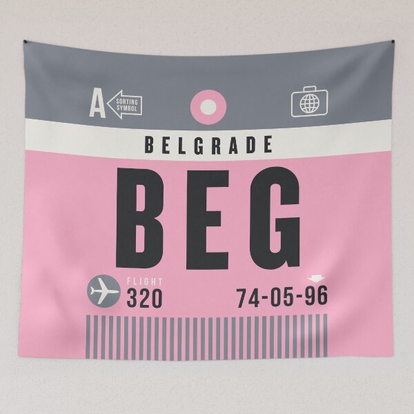 Item preview, Luggage Tag A - BEG Belgrade Serbia designed and sold by VoodooCircus.