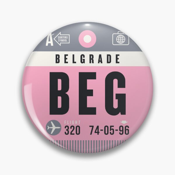 Artikelvorschau, Luggage Tag A - BEG Belgrade Serbia entworfen und verkauft von VoodooCircus.