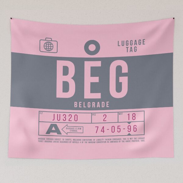 Item preview, Luggage Tag B - BEG Belgrade Serbia designed and sold by VoodooCircus.