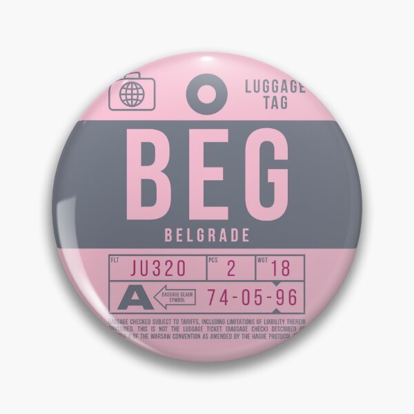 Item preview, Luggage Tag B - BEG Belgrade Serbia designed and sold by VoodooCircus.