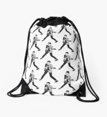 Elvis Costello Print Drawstring Bag