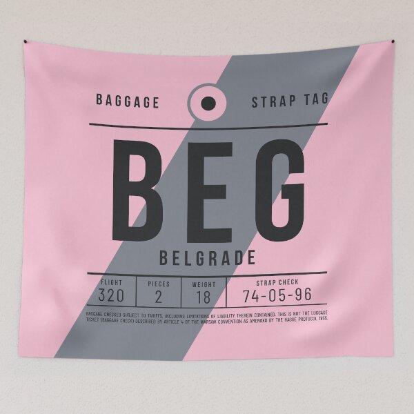 Item preview, Luggage Tag E - BEG Belgrade Serbia designed and sold by VoodooCircus.