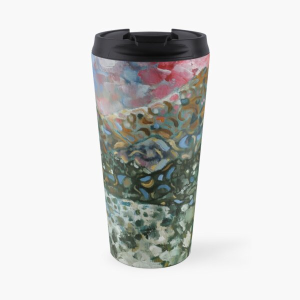 Red Sky over the Peaks Travel Mug