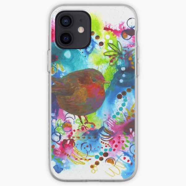 A Robin in Blooms iPhone Soft Case