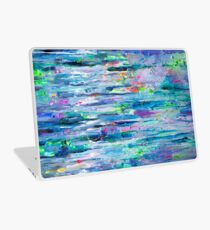 Silberner Regen Laptop Folie