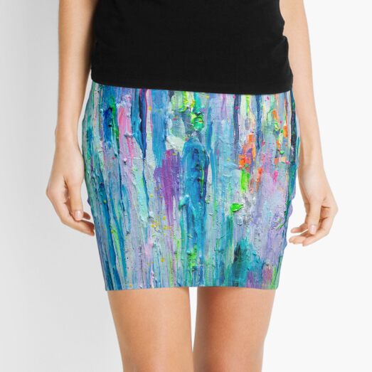 Silver Rain Mini Skirt