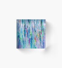 Silver Rain Acrylic Block