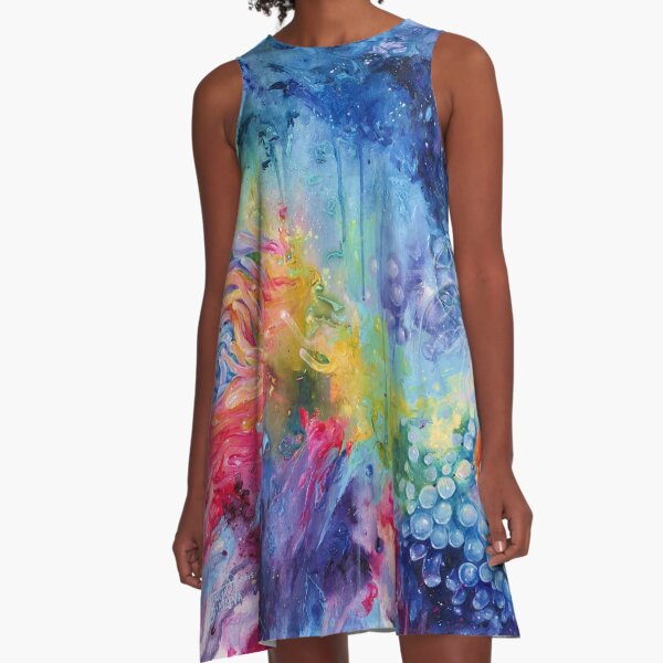 Coralizado Vestido acampanado