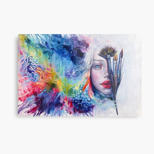 Coralized Metal Print