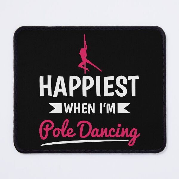 Artikelvorschau, Pole Dance Shirt Happiest When I'm Pole Dancing Gift Tee entworfen und verkauft von haselshirt.