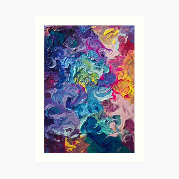 Rainbow Flow Abstraction Art Print