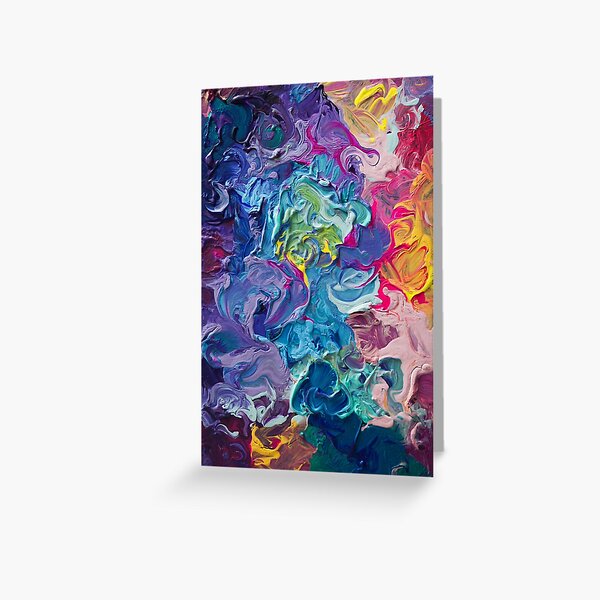 Rainbow Flow Abstraction Greeting Card