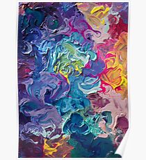Rainbow Flow Abstraction Poster