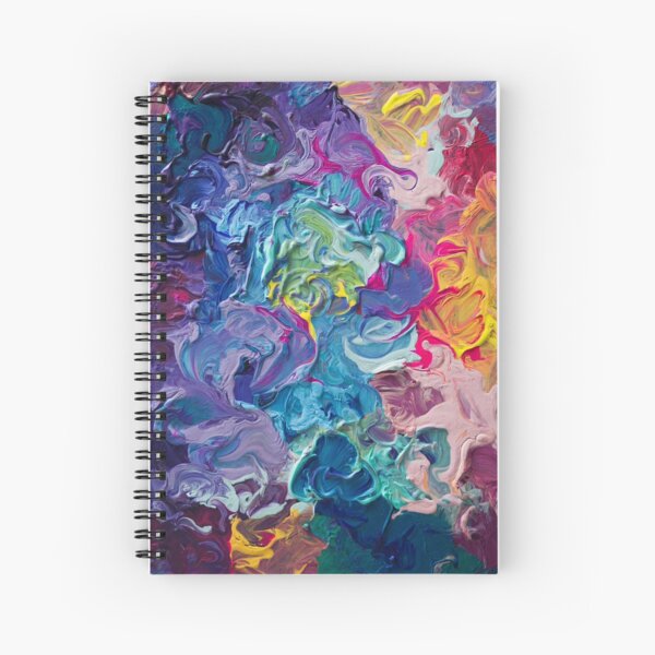 Rainbow Flow Abstraction Spiral Notebook