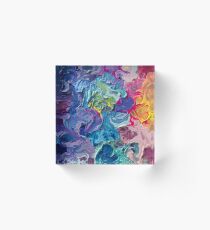 Rainbow Flow Abstraktion Acrylblock