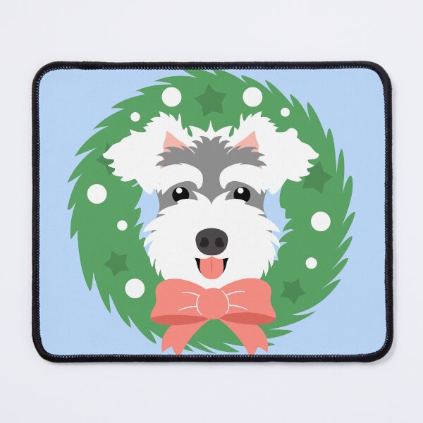 Item preview, Miniature Schnauzer Christmas Wreath designed and sold by Lulupainting.