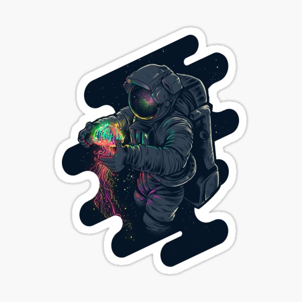 Neon Outer Space Sticker Sheet — Cactus Club Paper Goods