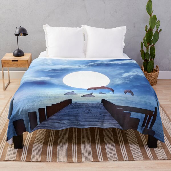 Item preview, Dolphins At The Dock Under Moonlight designed and sold by Heathermarie321.