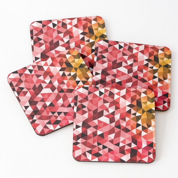 Item preview, Low Poly Texture In Red Pink Orange Yellow Color designed and sold by risingrocket.