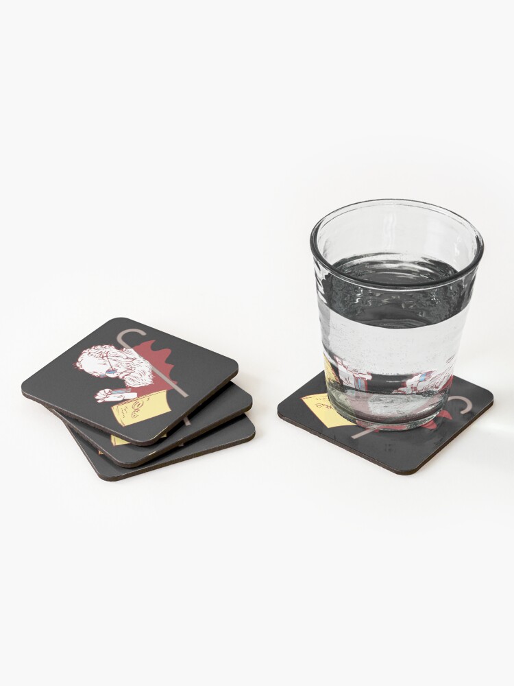 Thumbnail 2 of 5, Coasters (Set of 4), Periyar Tamil Leader Pride Rationalist Reading Chennai designed and sold by alltheprints.