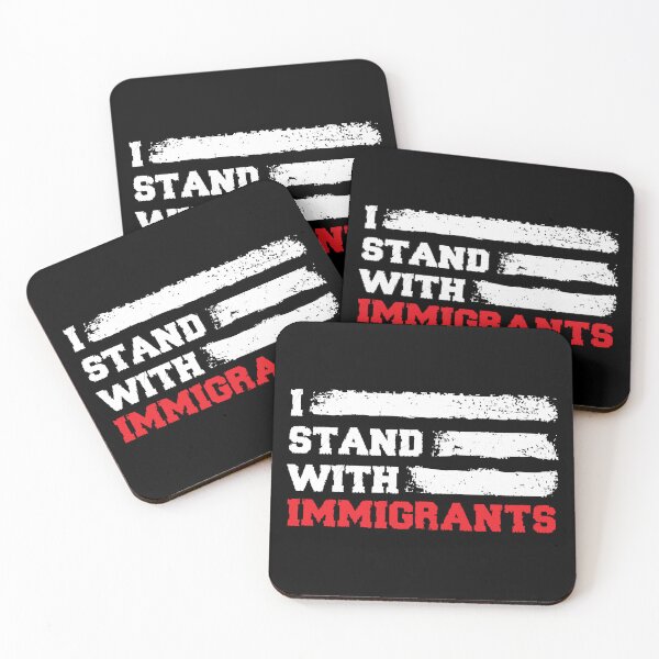 Item preview, I stand with immigrants T Shirt USA Flag country designed and sold by April Legros.