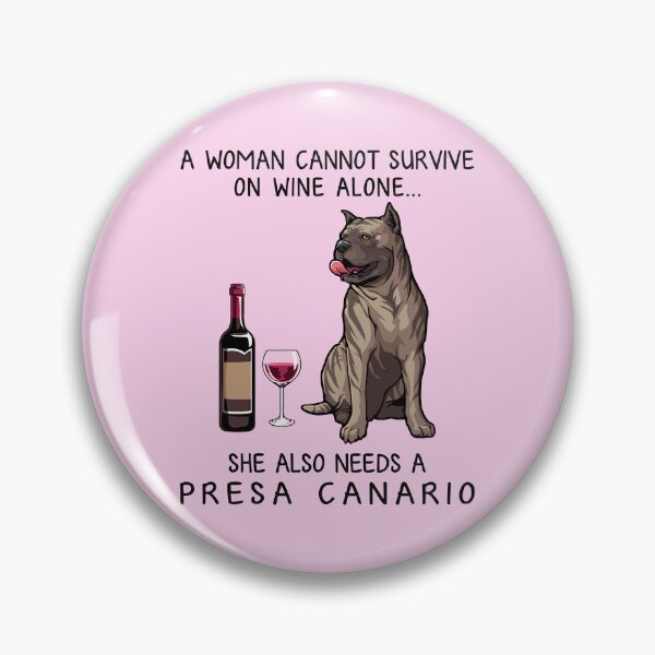 Item preview, Presa Canario dog and wine Funny gift for dog mom designed and sold by TeeDoozy.