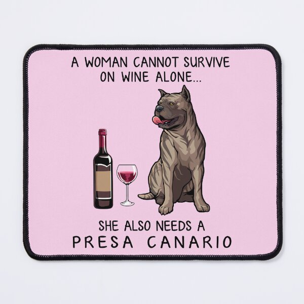 Item preview, Presa Canario dog and wine Funny gift for dog mom designed and sold by TeeDoozy.