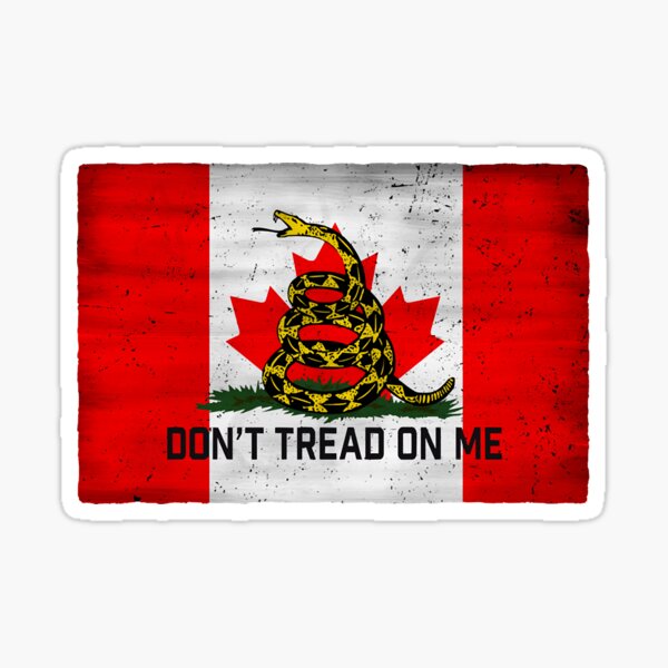 Item preview, Canadá Gadsden flag grunge erosionado No me pises Serpiente hoja de arce roja HD Alta calidad designed and sold by April Legros.