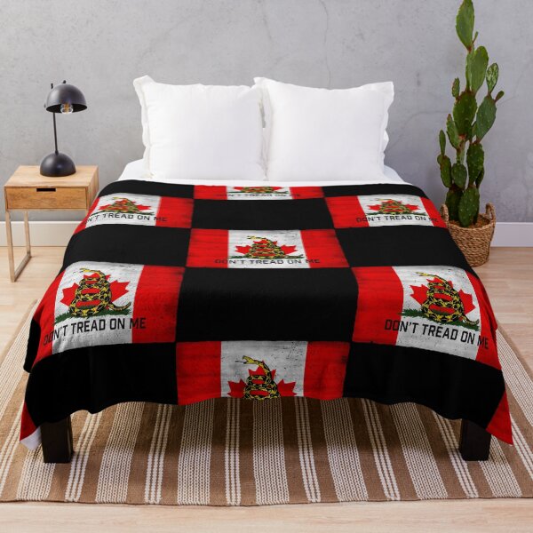 Item preview, Canada Gadsden flag grunge eroded Dont Tread on Me Snake red maple leaf HD High Quality designed and sold by April Legros.