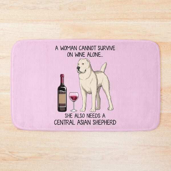 Aperçu de l'œuvre Berger d'Asie centrale et vin Cadeau drôle pour maman chien créée et vendue par TeeDoozy.