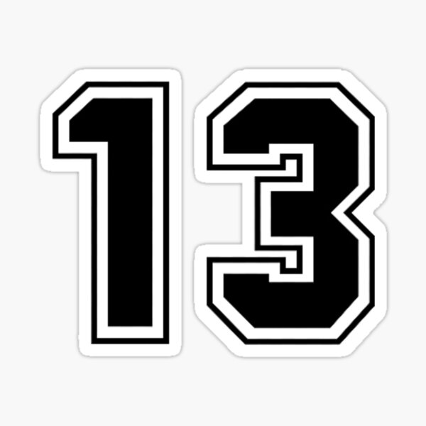 13 Number' Sticker