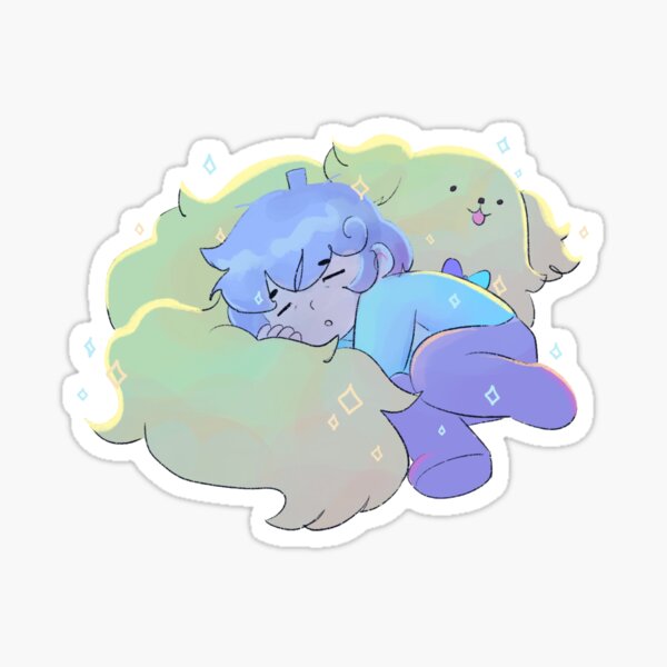 Cardamon and Sticky take a nap Sticker