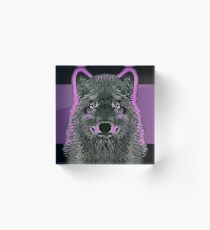 WOLF PINK Acrylic Block