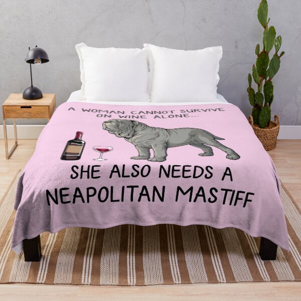 Item preview, Neapolitan Mastiff dog and wine Funny gift for dog mom designed and sold by TeeDoozy.