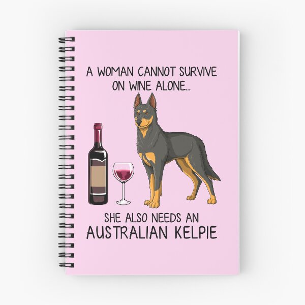 Item preview, Australian Kelpie and wine Funny gift for dog mom designed and sold by TeeDoozy.