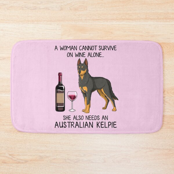Item preview, Australian Kelpie and wine Funny gift for dog mom designed and sold by TeeDoozy.