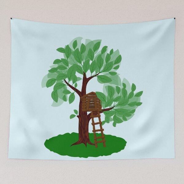 Item preview, Wooden house on a green tree  designed and sold by ReflectedCrafts.